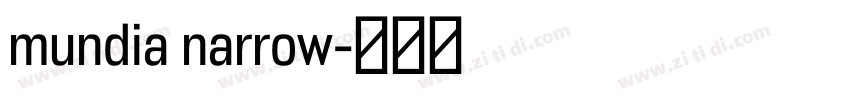 mundia narrow字体转换